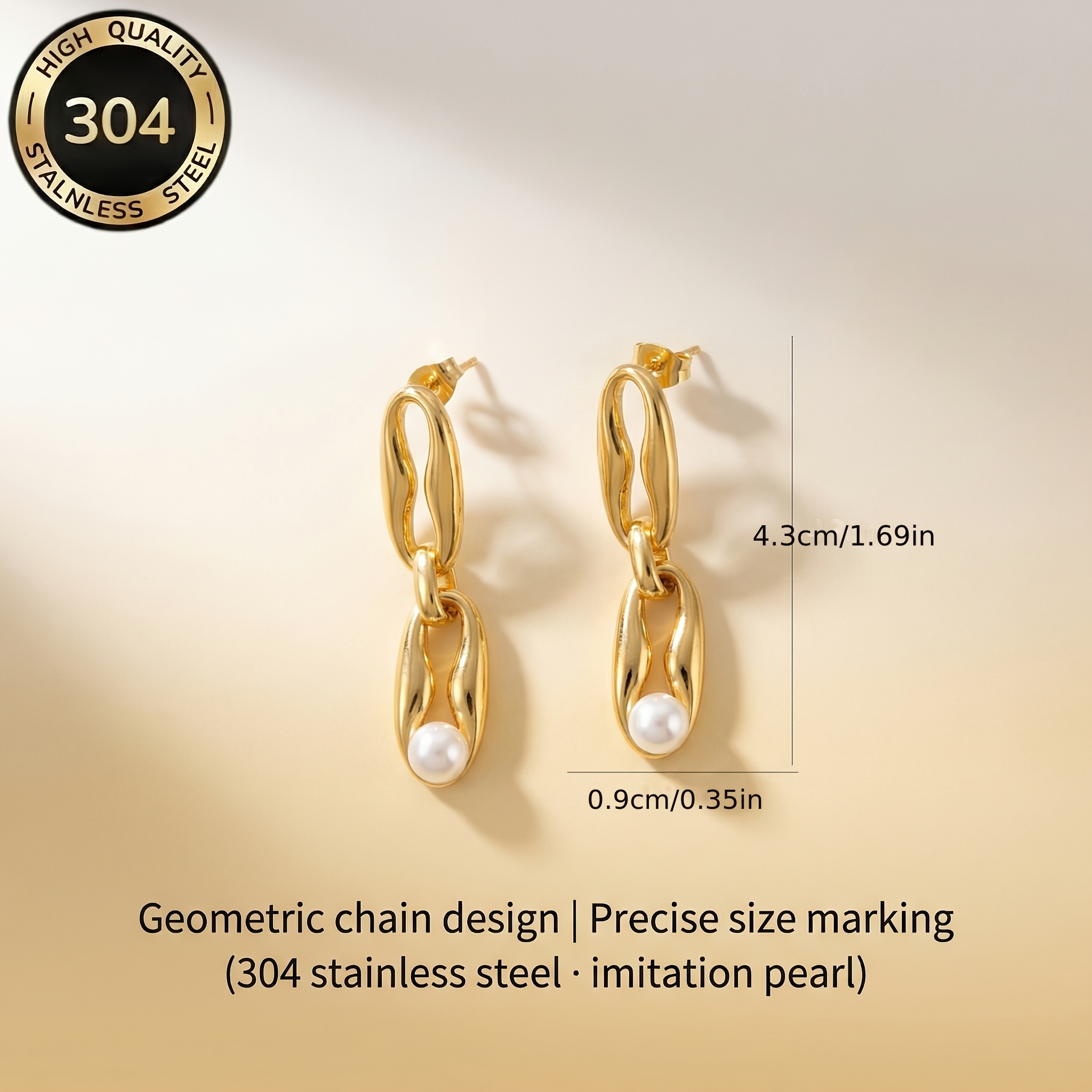 Hypoallergenic Stainless Steel Earrings, Versatile Gift